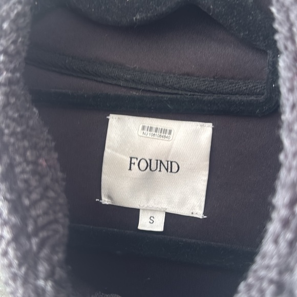 Found Free People Black and Gray Fleece Jacket with HORSE Print - Picture 3 of 3